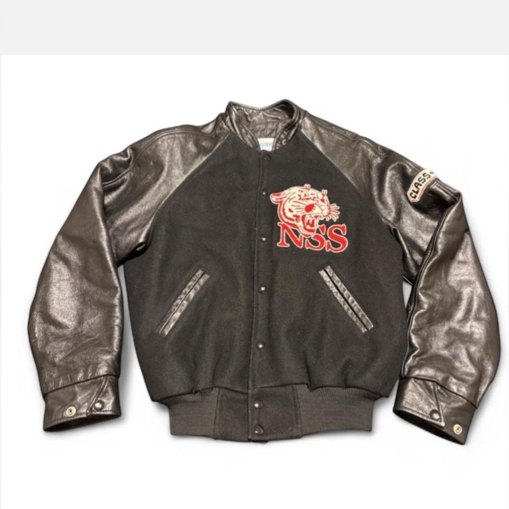 Vintage Wool/Leather Letterman’s Bomber Jacket Grad 92.